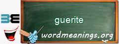 WordMeaning blackboard for guerite